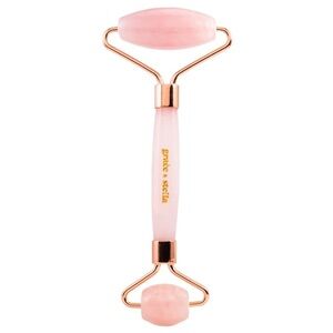NIB Grace & Stella This Rose Ain’t Thorny Rose Quartz Facial Roller/Massager